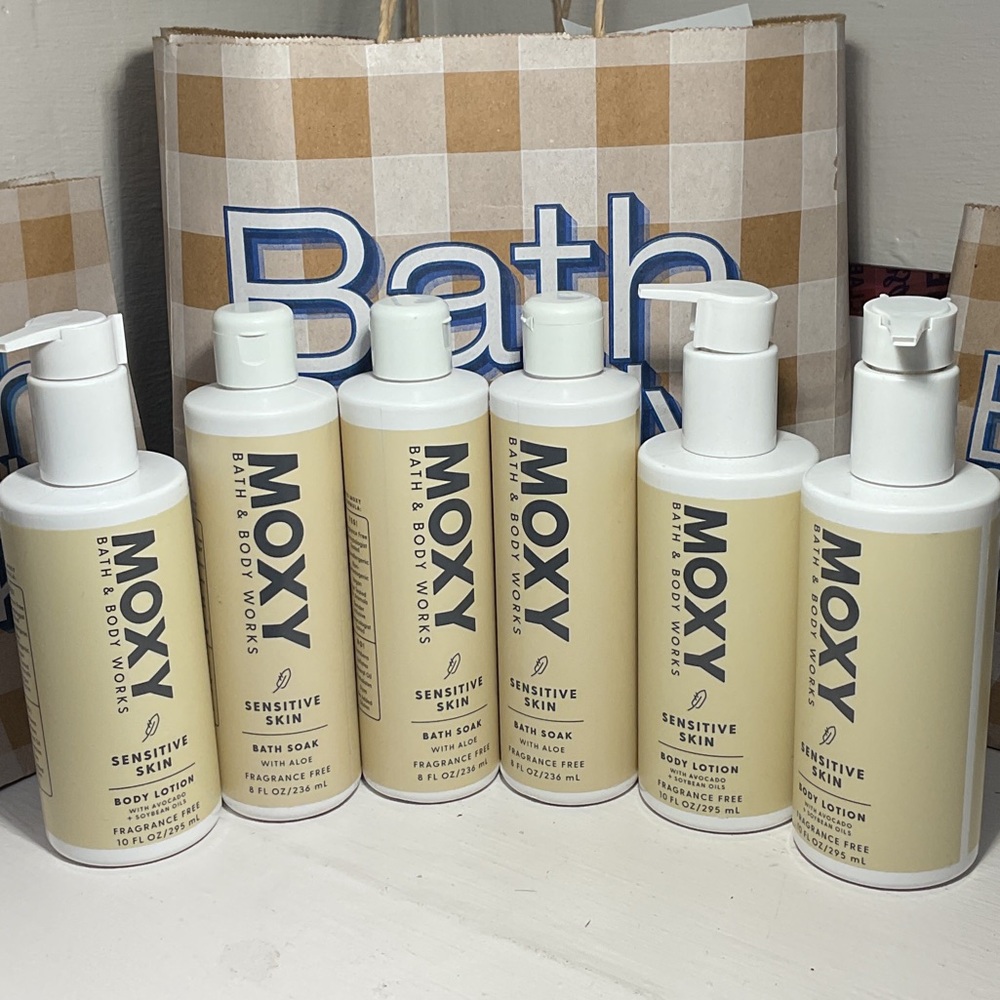 Moxy Sensitive Bath Soak and Body lotion